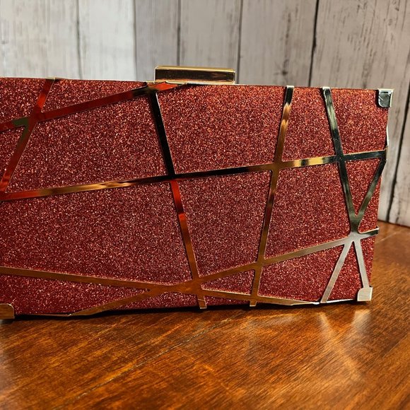 NWOT Tag - Red Sparkle Clutch - Picture 2 of 7